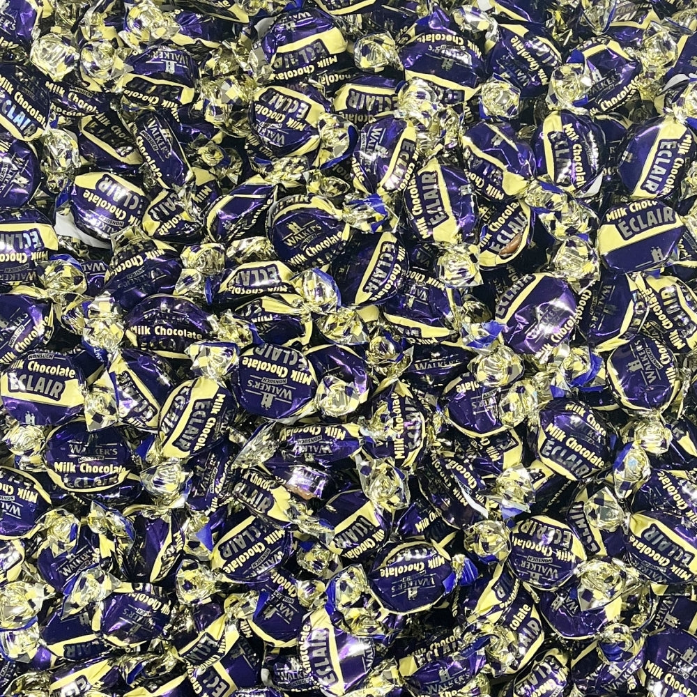 200g White Cardboard Tube of Walkers Milk Chocolate Eclairs