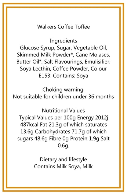 250g Cotton Bag of Walkers Coffee Toffee Sweets