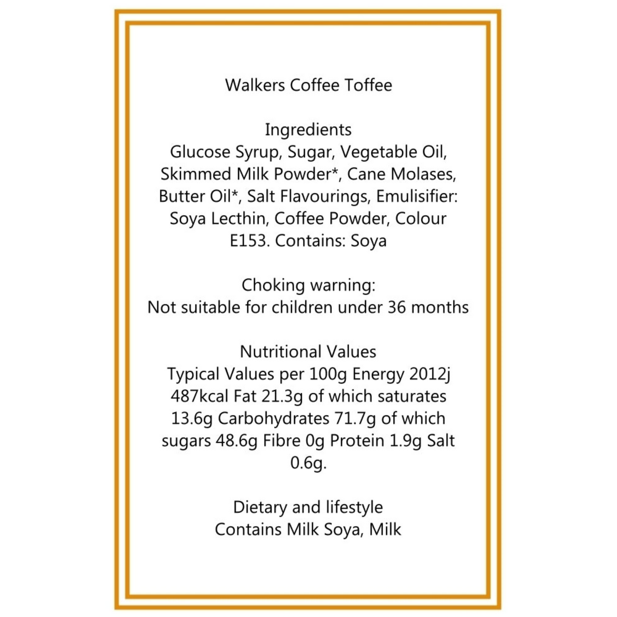 250g Cotton Bag of Walkers Coffee Toffee Sweets