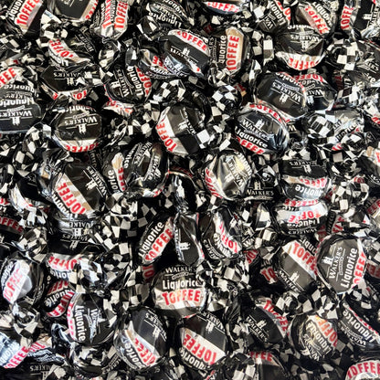 300g Square Window Paisley Pattern Box of Walkers Liquorice Toffee