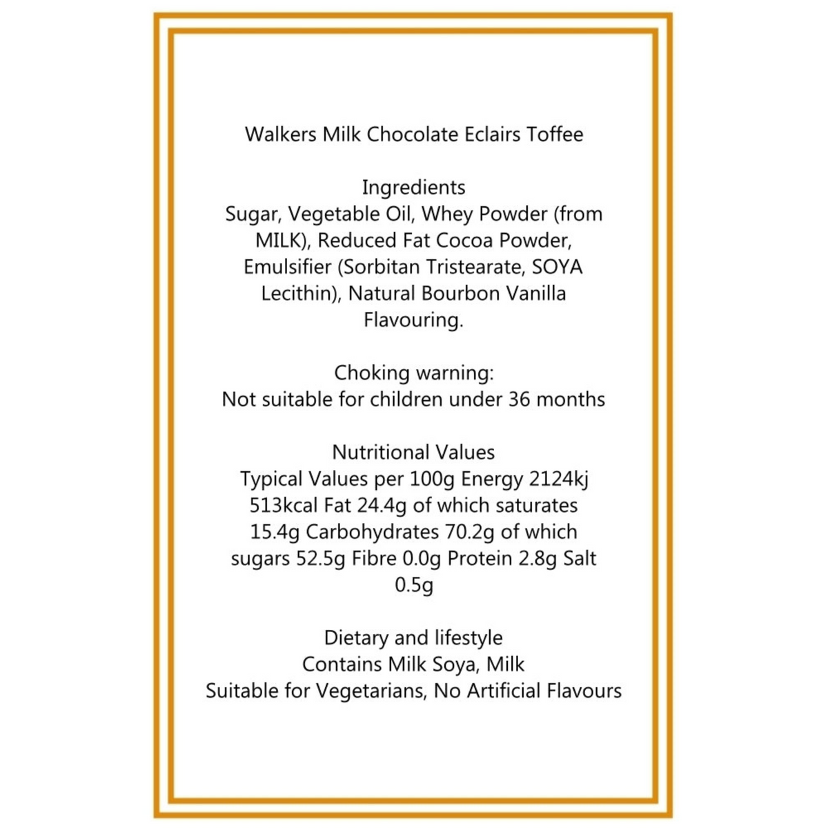250g Cotton Bag of Walkers Milk Chocolate Eclairs