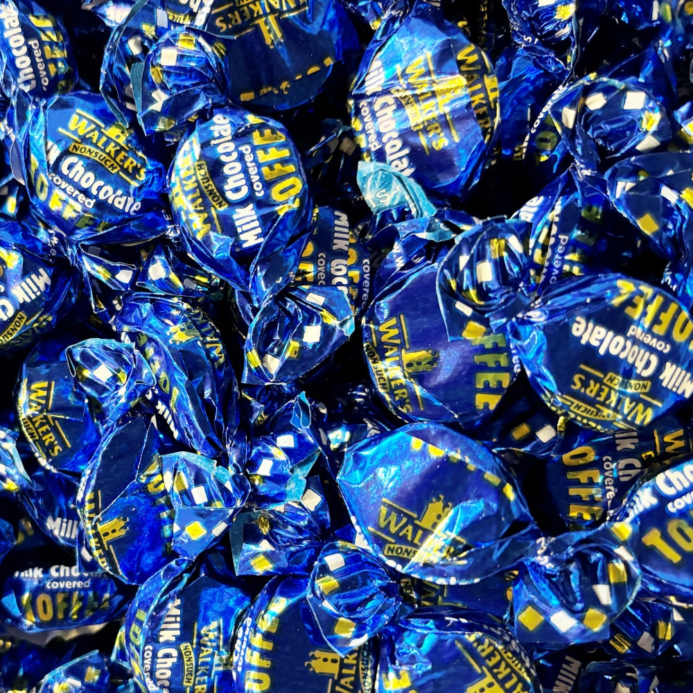 300g Square Window Pattern Box of Walkers Milk Chocolate Toffee