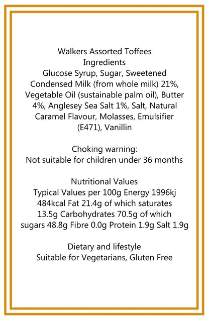 250g Cotton Bag of Walkers Salted Caramel Toffee