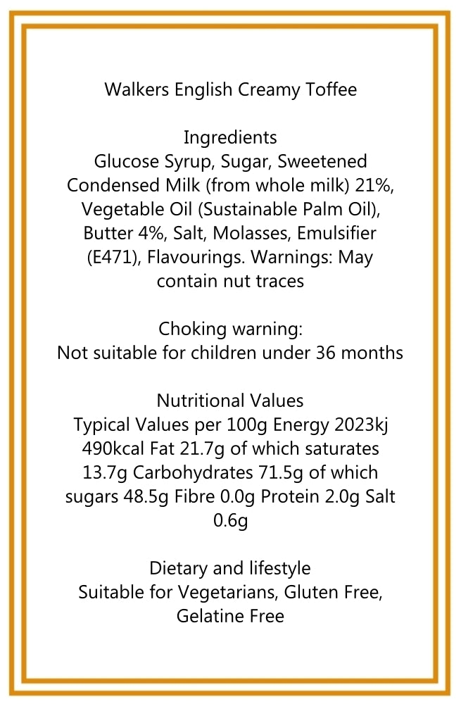 300g-Beutel Walkers English Creamy Toffee