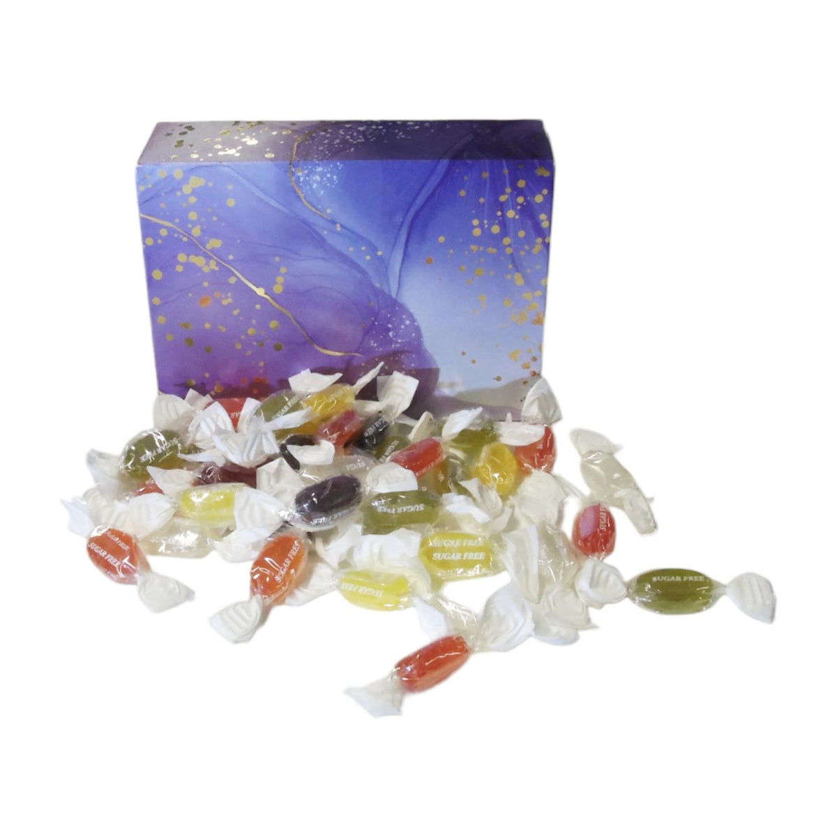 350g Rectangular Box of Sugar Free Fruit Drops