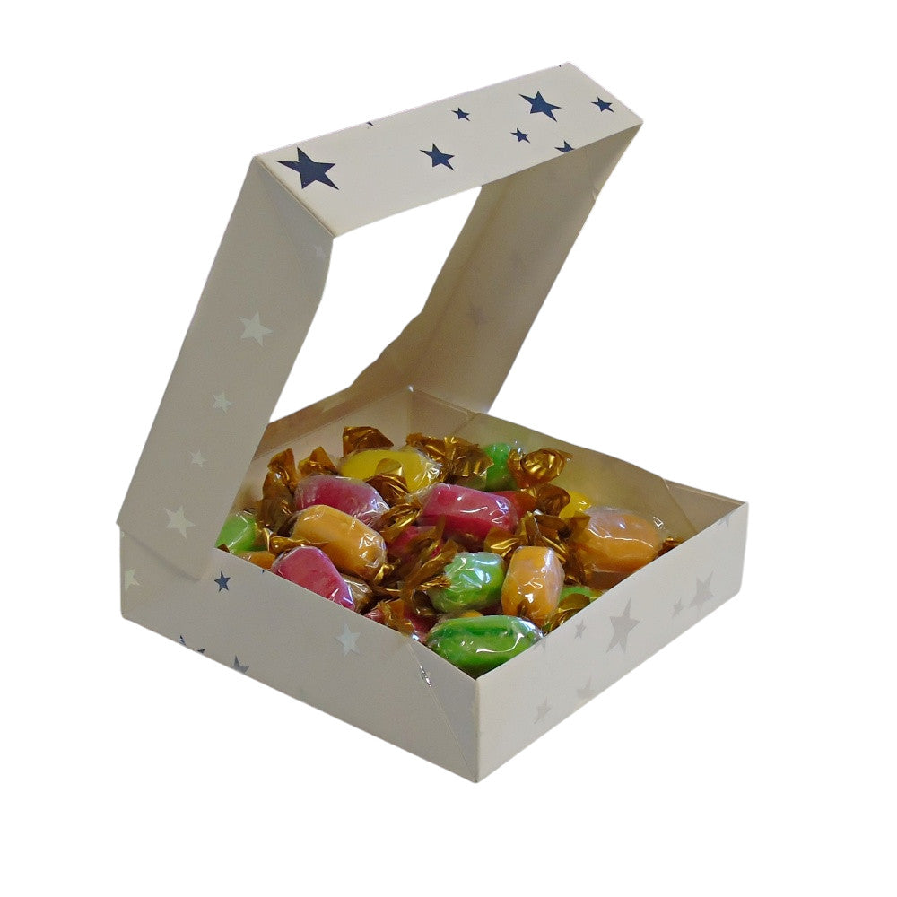 300g Square Window Pattern Box of Chocolate Fruits Sweets