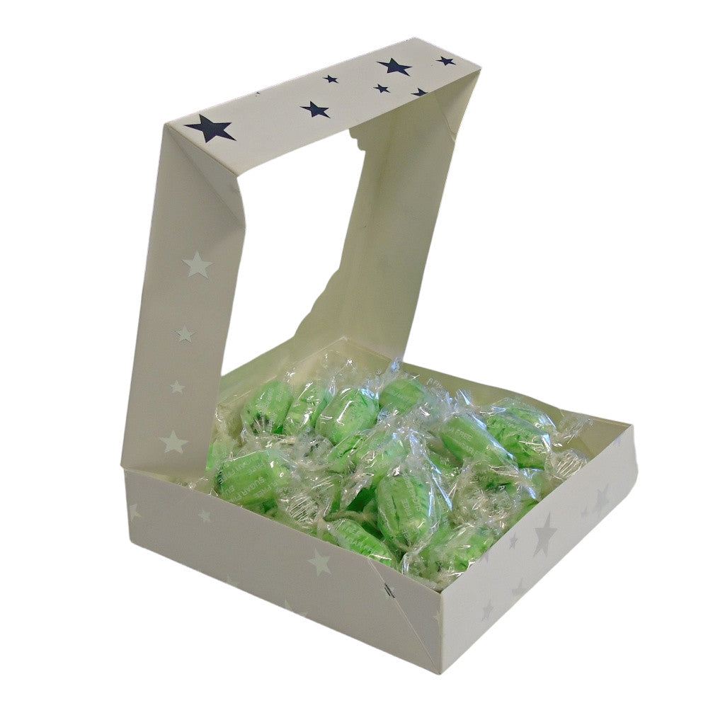 300g Square Window Pattern Box of Sugar Free Chocolate Limes Sweets