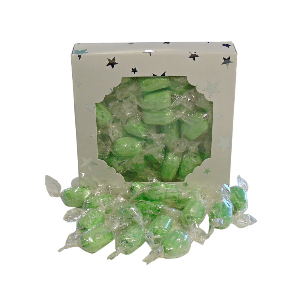 300g Square Window Pattern Box of Sugar Free Chocolate Limes Sweets