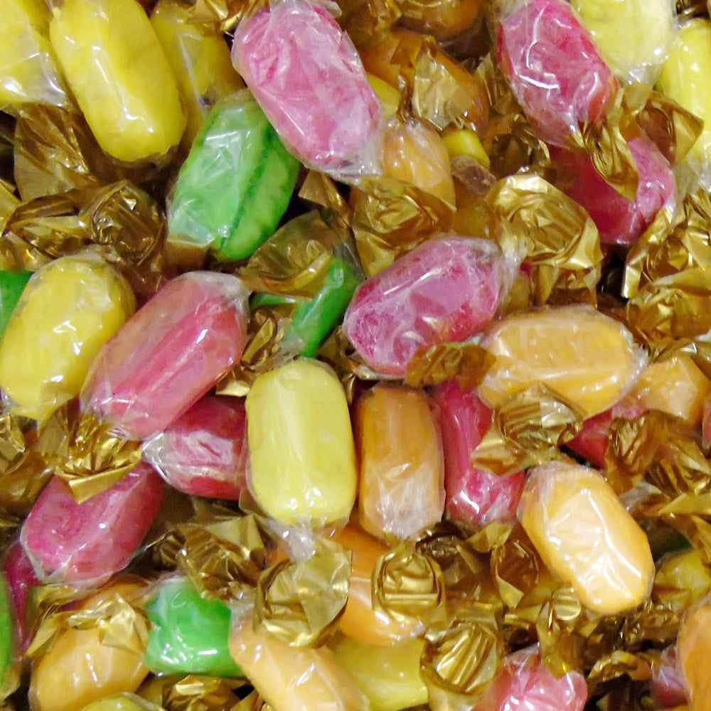 300g Square Flower Pattern Box of Chocolate Fruits Sweets