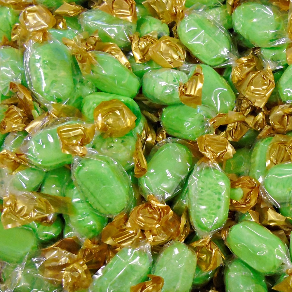 300g Square Flower Pattern Box of Hard Boiled Chocolate Limes Sweets
