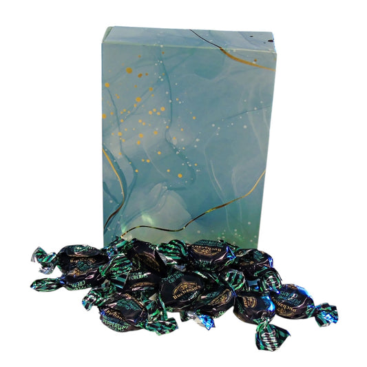 350g Rectangular Patterned Box of Buchanans Chocolate Peppermint Creams