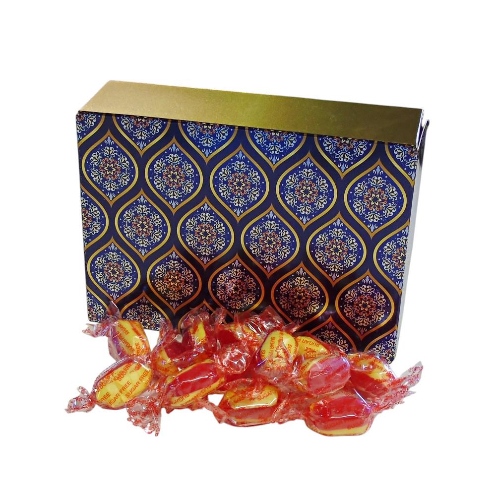 350g Rectangular Box of Sugar Free Rhubarb and Custard