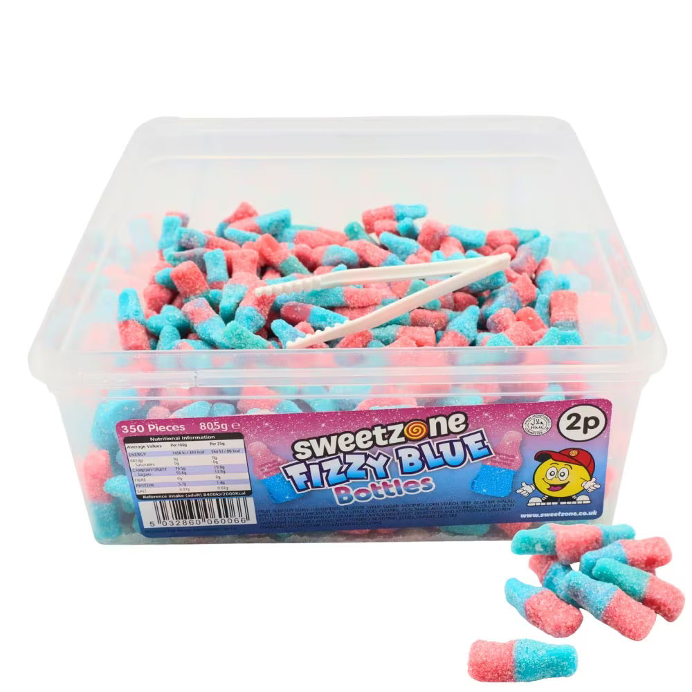 Fizzy Blue Bottles TUB | Pots of Sweets