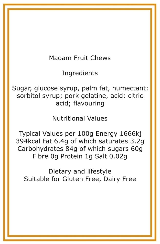 350g Rectangular Box of Maoam Joystix, Bloxs, Strips Fruit Chews Sweets