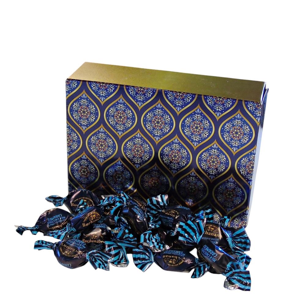 350g Rectangular Box of Buchanans Milk Chocolate Caramel Toffees