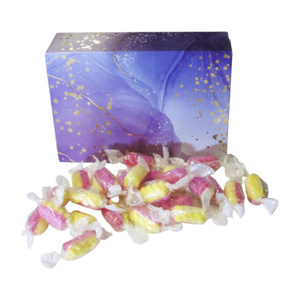 350g Rectangular Box of Rhubarb & Custard Twists
