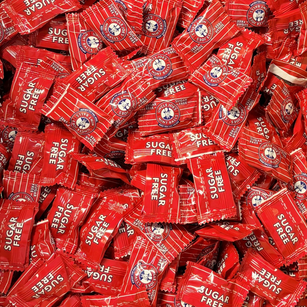 250g Rectangular Patterned Box Pattern of Uncle Joes Sugar Free Mints
