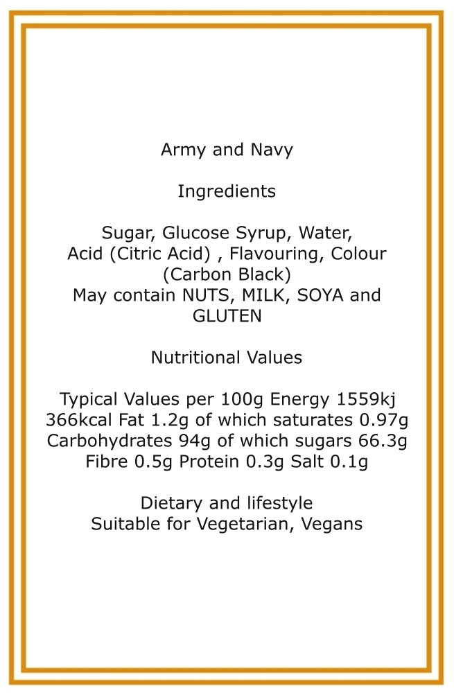 300g Bag of Army and Navy Sweets