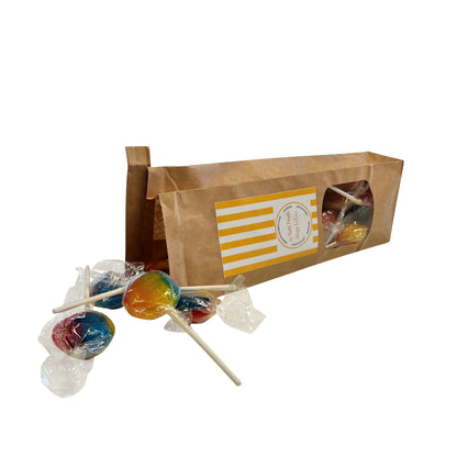 Bag of 10 Tutti Fruity Flavour Individually Wrapped Mega Lollies