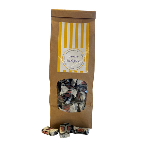 Sac de 400 g de bonbons en boîte cadeau Black Jacks Sweet