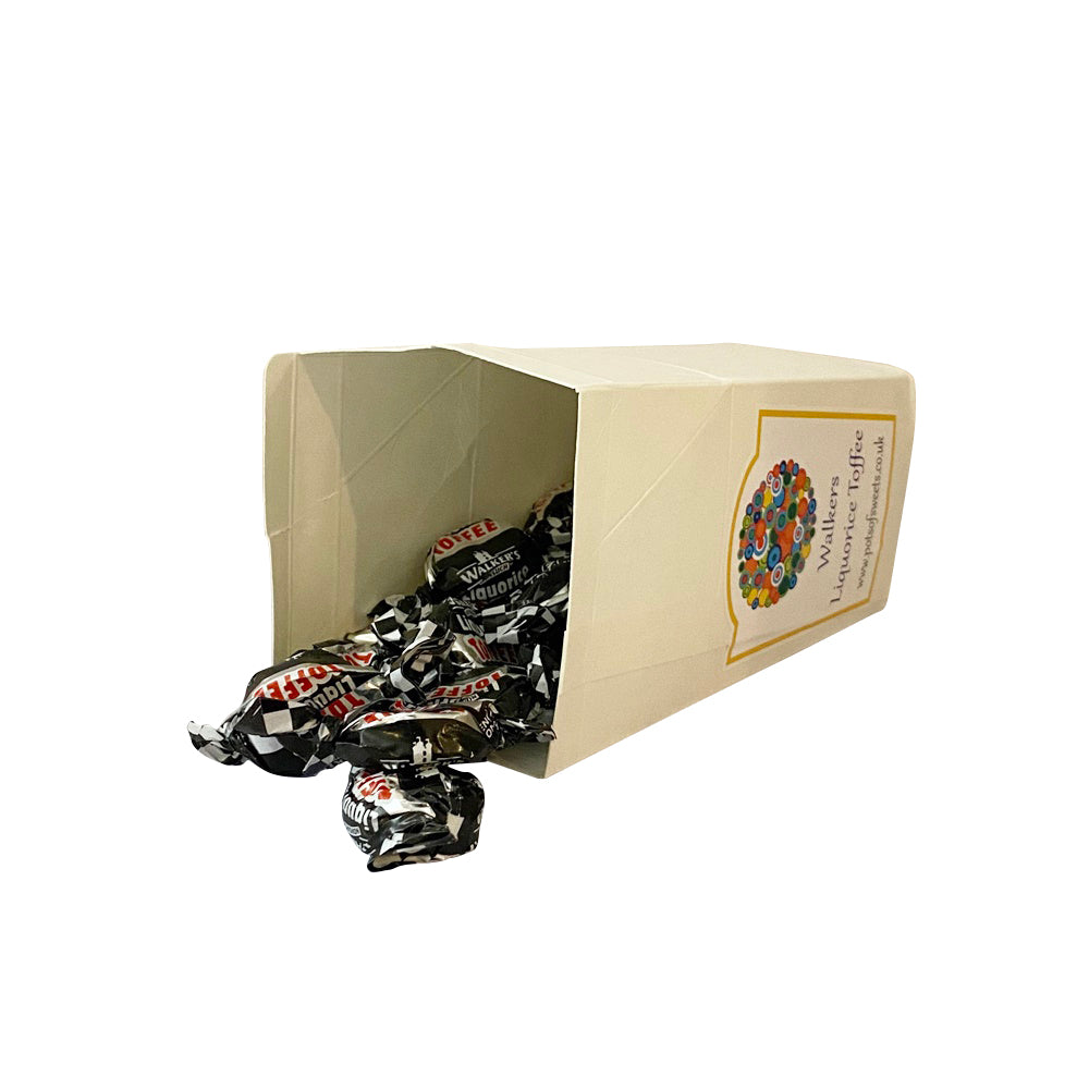 250-g-Karton mit einzeln verpackten Walkers-Lakritz-Toffees