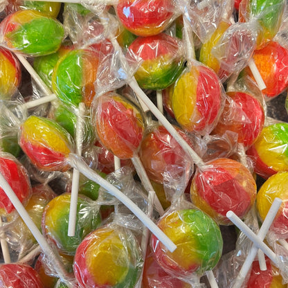 Beutel mit 10 einzeln verpackten Mega-Lollies mit tropischem Geschmack