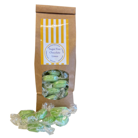 Sachet de 300 g de bonbons au chocolat et au citron vert Stockleys sans sucre